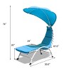 Costway Chaise Lounge Chair with Canopy Hammock Chair with Canopy Orange\Beige\Turquoise - 2 of 4