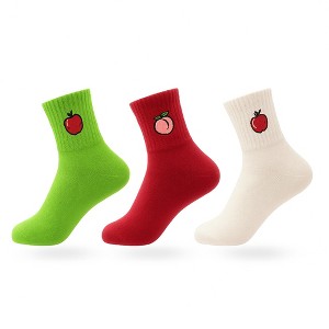 AWS/American Made Cute Ankle Socks for Women 3 Pairs Kawaii Socks Funny Novelty Cotton Daily Socks - Style 3 - 1 of 1