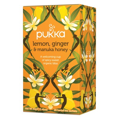 Pukka Lemon, Ginger u0026 Manuka Honey Tea Bags - 20ct : Target