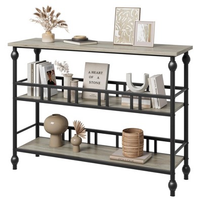 Console Table, 3-Tier Entryway Narrow Sofa Table with Shelves, Side Tables