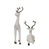 Transpac Resin 13 in. Off-White Christmas Reindeer with Glitter Accent Figurines Set of 2 - 2 of 4