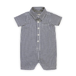 Hope & Henry Baby Seersucker Button Front Romper - 1 of 3