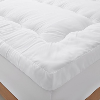 Twin White Down Alternative Mattress Topper with Elastic Straps