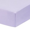 Everyday Kids Fitted Crib Sheet, 100% Soft Breathable Microfiber Baby Sheet, Fits Standard Size Crib Mattress 28in x 52in, Purple Nursery Sheet - 3 of 4