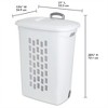 Sterilite Laundry Hamper Flip Top Lid Retractable Pull Handle Wheels - image 2 of 4