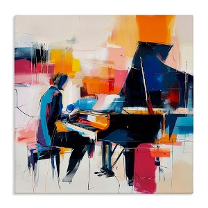 Stupell Industries Musical Melodies Piano Musician Canvas Wall Art - 1 of 4