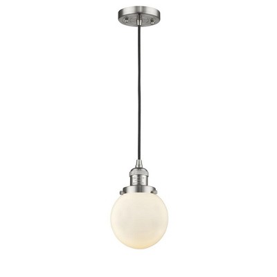 Beacon - 1 Light Cord Hung Mini Pendant In Industrial Style-9.5 Inches Tall and 6 Inches Wide