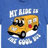 Boys' - Instant Message - Back To School My Ride Is The Cool Bus Short Sleeve Graphic T-Shirt - 2 of 4