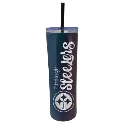 NFL Pittsburgh Steelers 20oz Onyx Skinny Tumbler with Straw