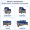 Buenhomino 7-Piece Outdoor Patio Furniture PE Wicker Patio Conversation Set,High Back Patio Couch with Swivel Rocker Chairs for Backyard,Porch,Deck - 4 of 4