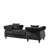 81-inch Chenille Face-to-Face Chaise Lounge with Two Pillows, Nailhead Trim, Button Tufted Design, and Rolled Arms for Lounge, Living Room, and Office - 2 of 4