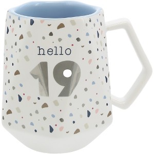 Pavilion Gift Company - Hello 19 - 17 oz Geometric Cup - Drinkware - 1 of 4