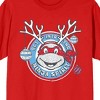 Teenage Mutant Ninja Turtles TMNT Holiday Turtle With Antlers Women's Red Crew Neck Short Sleeve Tee - 2 of 3