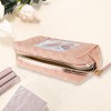 Unique Bargains Women Sequin Embroidery Butterfly Makeup Bag Pink 1 Pc - 2 of 3