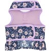 Parisian Pet 'Elegant Floral Dog Harness Dress for Special Events' for Dogs & Cats – Dark Blue with Flowers - 2 of 4