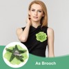 Unique Bargains Fabric Floral Wedding Party Rose Hair Clip Brooch 1 Pc - 4 of 4