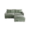 75" Corduroy Cloud Modular L-Shaped Sectional Sofa with Movable Ottoman and Dual-Layer Cushions - 4 of 4