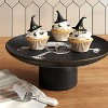 Halloween skull Stoneware Dessert and Cupcake Stand Black - Threshold™: Handcrafted Round Serving Holder, 12" Diameter - 2 of 4