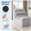 Bean Bag Chair w/ High-Resilience Foam & Non-Slip Base - Multi-Use Lounge Sofa for Reading, Gaming in Living Room,Bedroom,Gray - 3 of 4