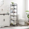 Vynxaria Slim 6 Tier Utility Storage Shelves - Rolling Cart with Baskets for Narrow Spaces - 3 of 4