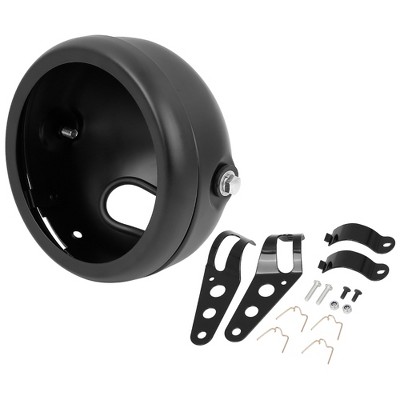 5.75In Motorcycle Headlight Cover Housing Holder Bucket Black For