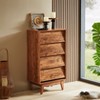 NicBex Modern Bedroom Dresser,Chest of Drawers with Vintage-Style and Bevel Design,Dressers for Living Room,Hallway,Office,Study - 2 of 4