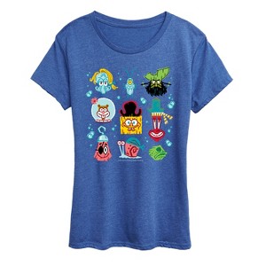 Women's - Spongebob Squarepants - Spongebob: The Search For Squarepants Grid Short Sleeve Graphic T-Shirt - 1 of 4