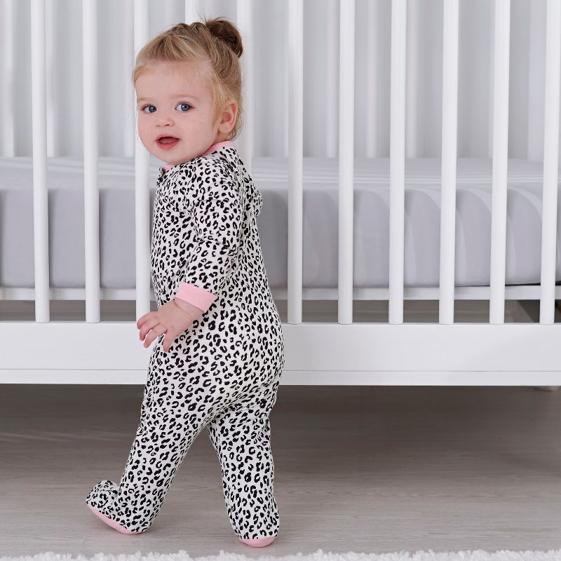Gerber Baby Girls' Footed Pajamas, 2-Pack, 2 of 10