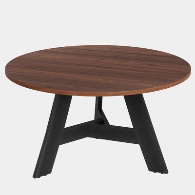 Resenkos Dining Table, Living Room Table,47" Wood Dining Table, Round Kitchen Table For 4 People,Brown