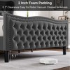 NicBex Full/King Upholstered Bed Frame with Velvet Tufted Headboard and Footboard,Wingback Headboard with Double Nail Design,Under Bed Storage - 4 of 4