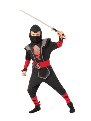 Rubies Boy's Ninja Black Costume Large