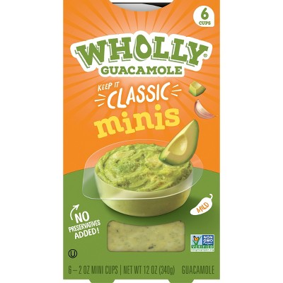 Wholly Guacamole Classic Mini Bowls - 2oz/6ct