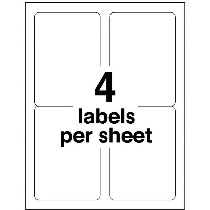 Avery TrueBlock Shipping Labels, Laser, 3-1/2 x 5 Inches, White, Pack of 400, 4 of 5