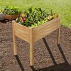 VINGLI Heavy Duty Raised Garden Bed with Bed Liner, Wood Planter with Legs for Vegetables Fruits Potato Onion Flower - 2 of 4