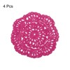 Unique Bargains Cotton Embroidered Lace Vintage Coasters 4 Pcs 3.94" - 3 of 4
