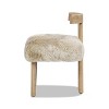 Jennifer Taylor Home Arden 19.5" Genuine Sheepskin Fur Split Back Dining Chair, Natural Blonde Genuine Fur - 3 of 4