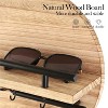 LunaLulinlk Key Holder for Wall Decorative with Shelf and Hooks, Wood Round Wall Mount with Holder, Entryway Key Rack Hanger Light Brown - 2 of 4