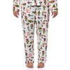 Seven Times Six Dr. Seuss The Grinch Pajamas Women's Velveteen Notch Collar Sleep Set - 2 of 4