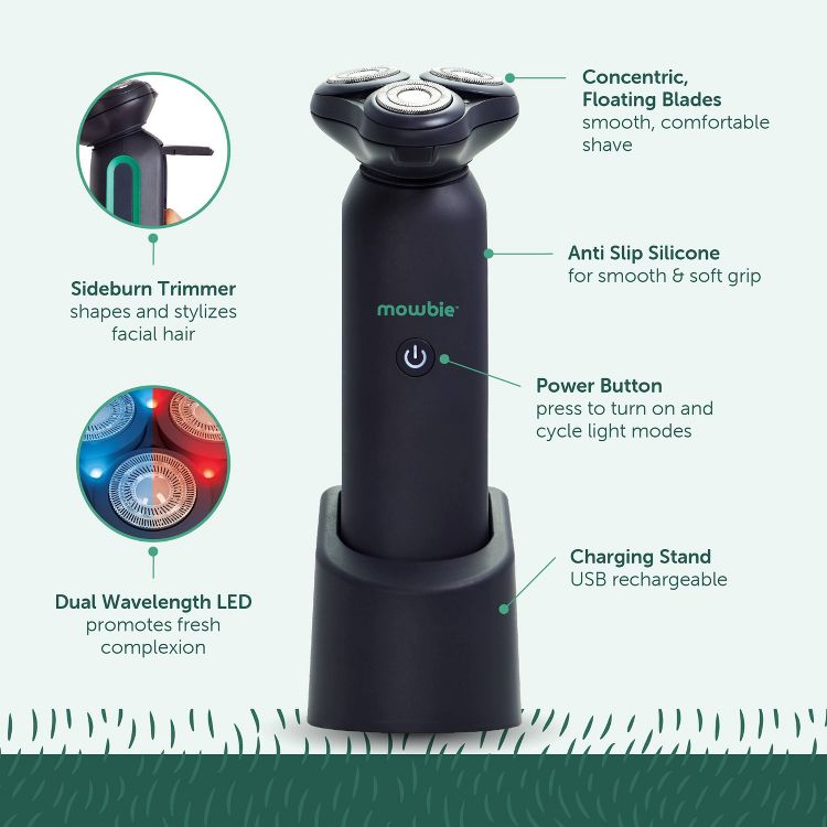Mowbie Men&#39;s Light Treatment Rotary Shaver, 6 of 14