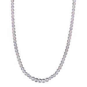 Adornia Silver Plated Bezeled Crystal Tennis Necklace - 1 of 1