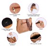 Laromni"Women's Leather Crossbody Shoulder Bag – Casual Handbag with Adjustable Wide Guitar Strap"BrownLeopard&Orange - 2 of 4