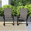 Resenkos Patio Dining Chairs, Patio Kitchen Chairs,Set of 2 Patio Chairs with Quick-drying and Breathable Fabric for Backyard-Gray - 2 of 4