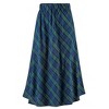 Collections Etc Comfy Bias Plaid Elasticized Waist Full Skirt - 2 of 4