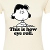 Women's - Peanuts - Lucy This Is How Eye Roll Juniors Fitted Graphic T-Shirt - 2 of 4