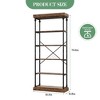 Industrial Bookshelf Wood Bookcase 6 Tier Storage Open Rack Shelf with Metal Frame Rustic Tall Standing Bookshelves Large Display Rack for Bedroom - 2 of 4