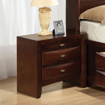 NicBex Modern Contemporary Nightstand with 2 Drawers,Solid wood Bedside Table with Knob Pulls for Living Room Bedroom