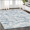 HomeRoots 5' X 8' Blue and White Abstract Washable Non Skid Area Rug - 2 of 4