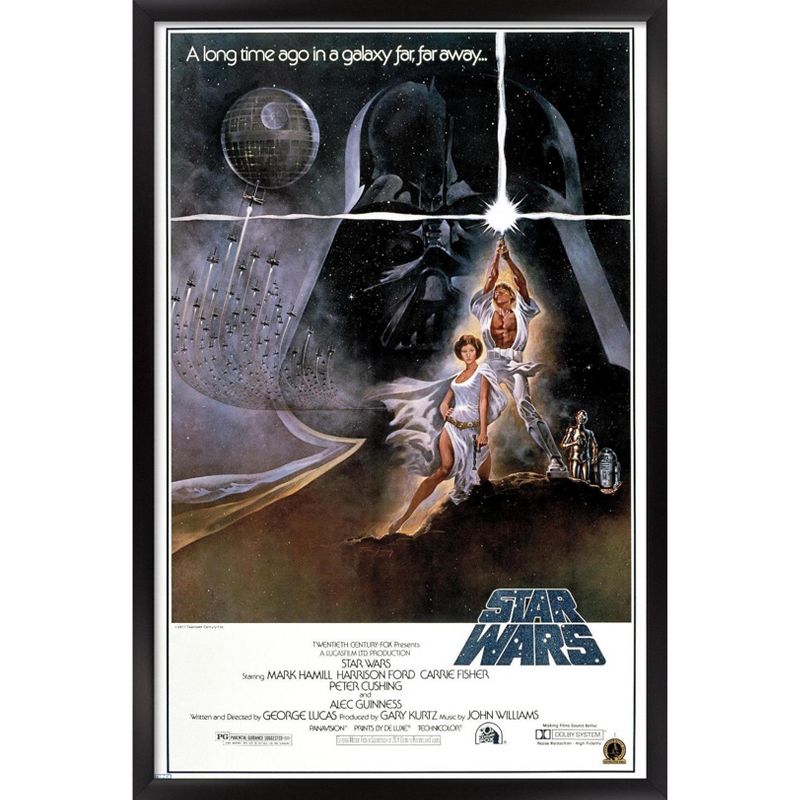 Trends International 24X36 Star Wars: A New Hope - Original One Sheet Framed Wall Poster Prints, 1 of 7