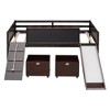 NicBex Twin Size Bunk Bed Loft Bed Pine Frame Bed Frame with 2 Storage Boxes, 3 Blackboard, Guardrails, Slide and Climbing Frame - 3 of 4