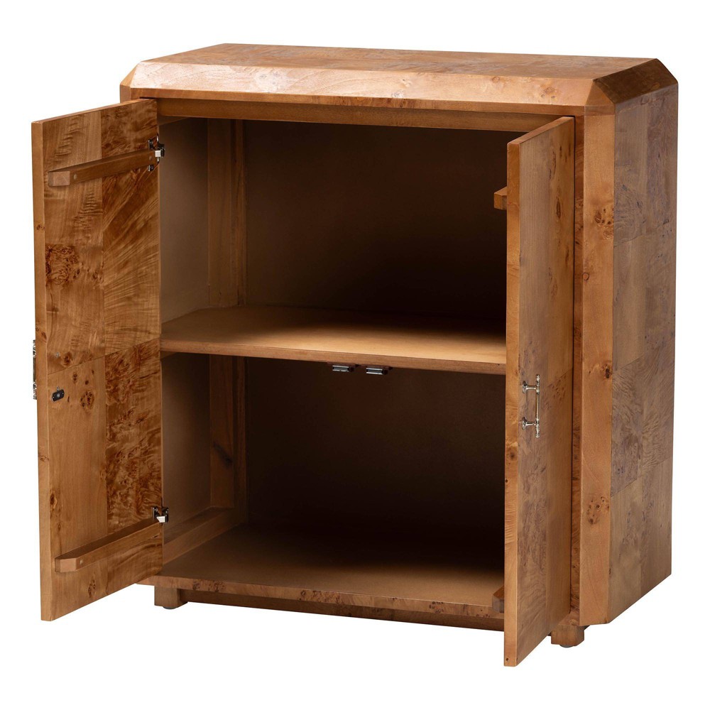 Photos - Wardrobe bali & pari Valora Wood 2 Door Console Cabinet Mappa Burl